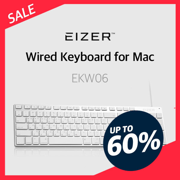 에이저 EKW06 유선키보드 맥용유선키보드 Mac용 Keyboard