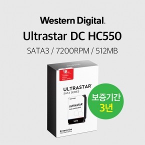WD 18TB Ultrastar DC HC550 WUH721818ALE6L4 1PACK