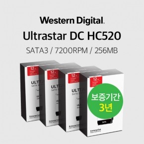 WD 12TB Ultrastar DC HC520 HUH721212ALE600 4PACK